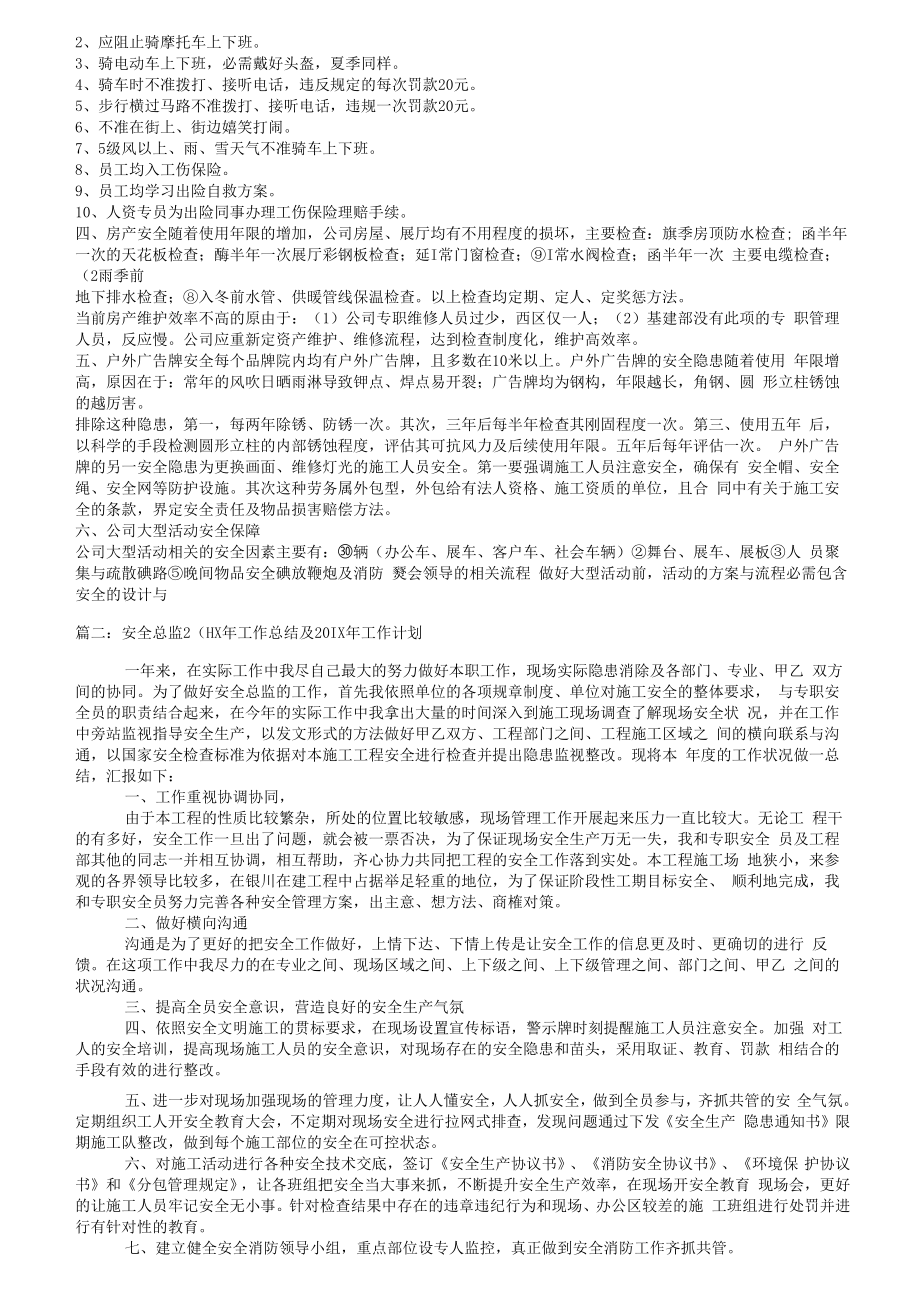 【述职】安全总监工作思路计划(10页).docx_第2页