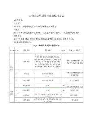 三合土垫层质量标准及检验方法.docx