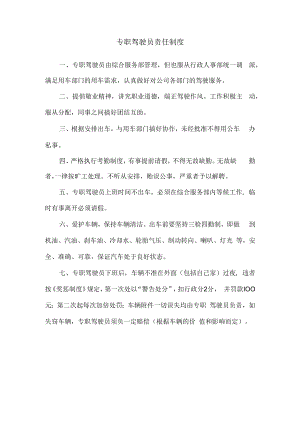 专职驾驶员责任制度.docx