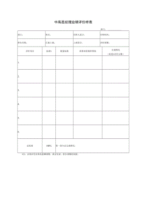 中高层经理业绩评价样表.docx