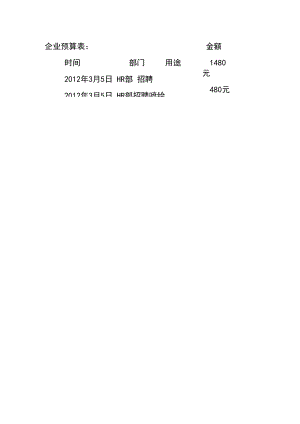 企业预算表模板.docx