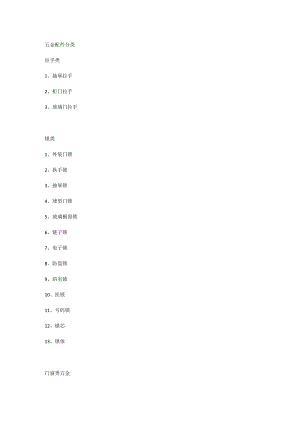五金配件分类.docx