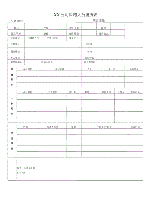 公司管理常用表格44简历模版2.docx