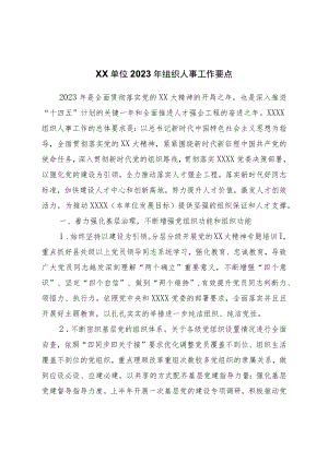 2023年组织人事工作要点.docx