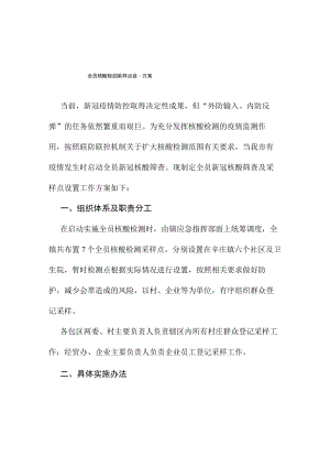 全员大规模核酸检测方案.docx