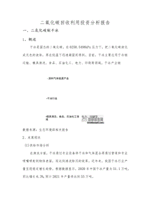 二氧化碳回收利用投资分析报告.docx