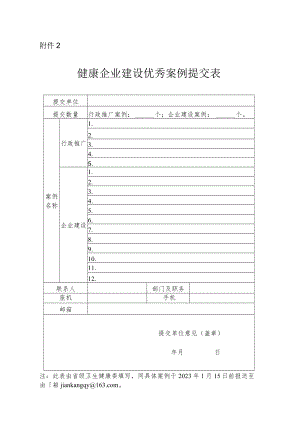健康企业建设优秀案例提交表.docx