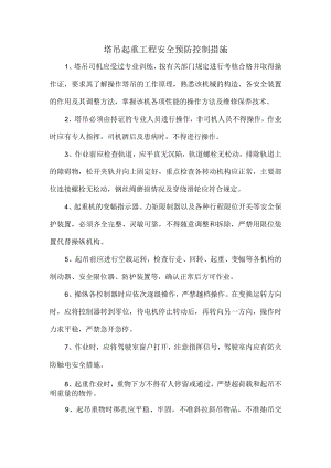 塔吊起重工程安全预防控制措施.docx