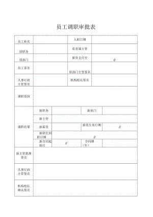 员工调职审批表.docx
