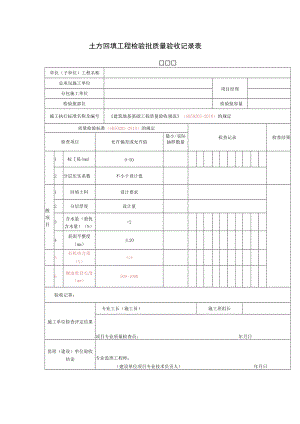 土方回填工程检验批质量验收记录表.docx