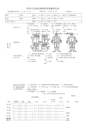 医务人员医院感染职业接触登记表.docx