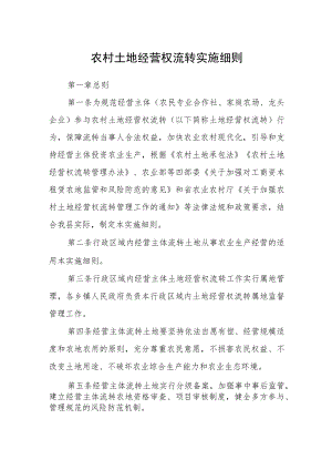 农村土地经营权流转实施细则.docx