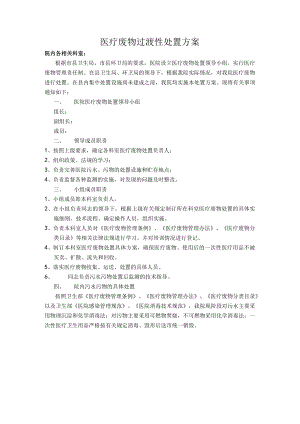 医疗废物过渡性处置方案.docx
