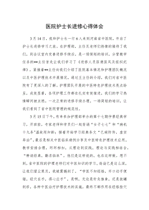 医院护士长进修心得体会.docx