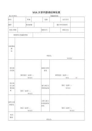 大学内部调动审批表.docx