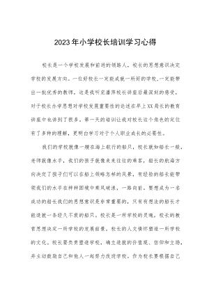 参加2023小学校长培训心得体会发言材料六篇模板.docx