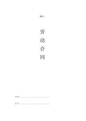 劳动合同-标准规范规范版.docx