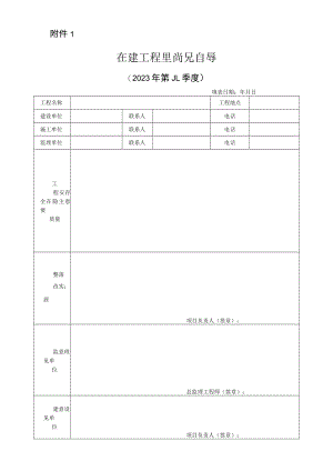 在建工程质量安全管理情况自查表.docx