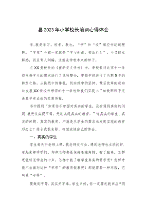 县2023年小学校长培训心得体会.docx