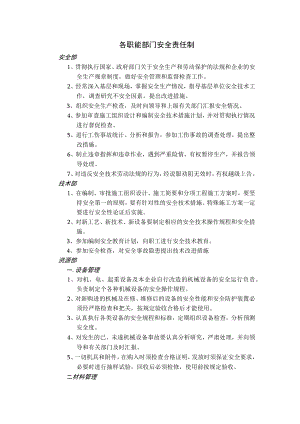 各职能部门安全责任制.docx