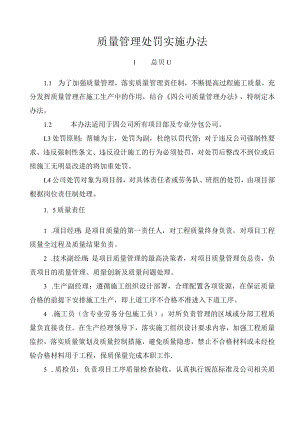 四公司质量管理处罚实施细则（2017版）.docx
