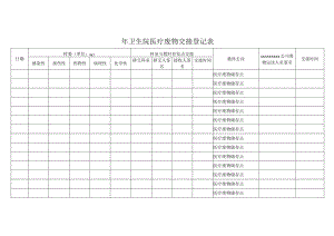 卫生院医疗废物交接登记表.docx