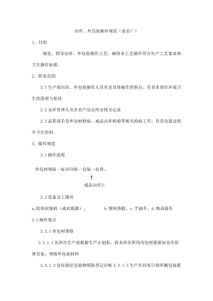 出库、外包装操作规范（食品厂）.docx