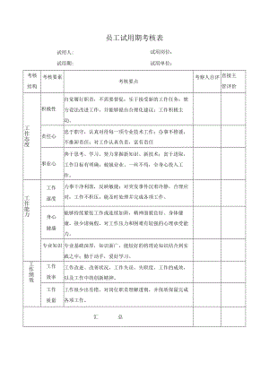 员工试用期考核表.docx