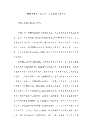 大学生假期“返家乡”社会实践报告心得体会.docx
