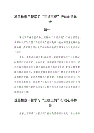 基层检察干警学习“三抓三促”行动心得体会五篇.docx