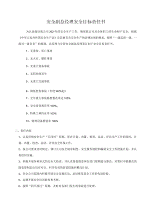 安全副总目标责任书模板.docx