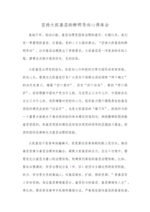 坚持大抓基层的鲜明导向心得体会.docx