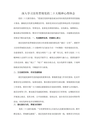 市区检察基层基层官深入贯彻《学习党的二十大精神》个人心得体会.docx