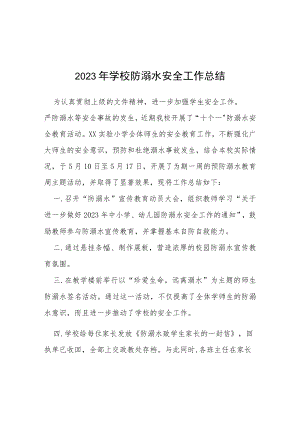 实验小学2023年学校防溺水安全工作总结七篇.docx