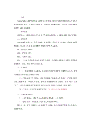 医院紧急状态下护理人力资源调配应急预案.docx