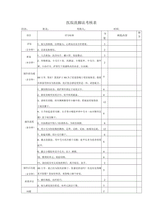 医院洗脚法考核表.docx