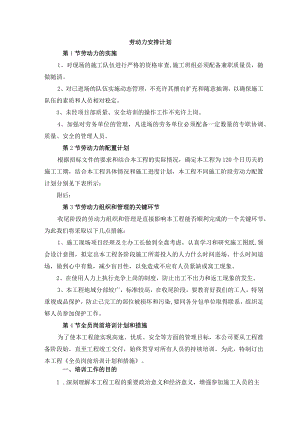 劳动力安排计划.docx