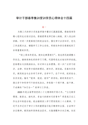 2023年审计干部春季集训受训学员心得体会十四篇.docx