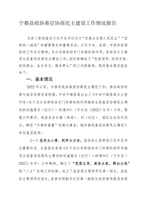 宁都县政协基层协商民主建设工作情况报告.docx