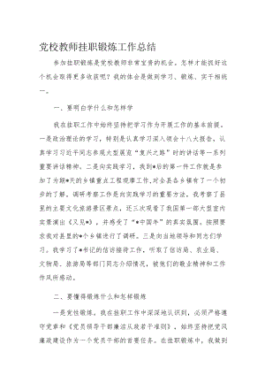 党校教师挂职锻炼工作总结.docx