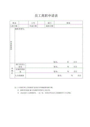 员工离职申请表.docx