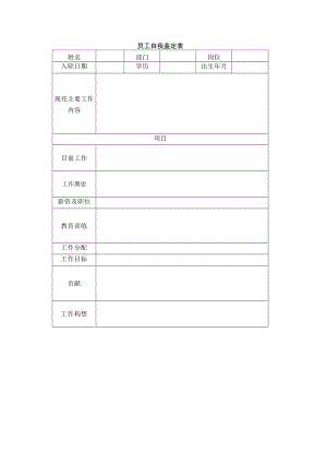 员工自我鉴定表.docx