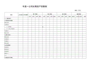 公司全年每月每季度长期资产预算表.docx