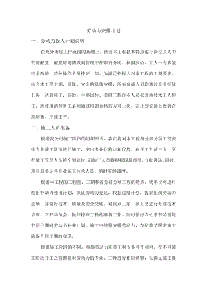 劳动力安排计划.docx