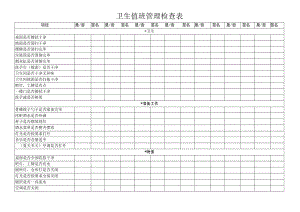 卫生值班管理检查表.docx