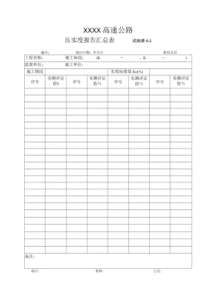压实度报告汇总表.docx
