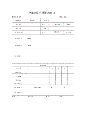 分光光度法原始记录.docx
