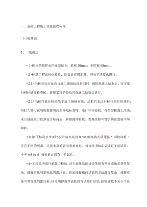 基础工程施工质量验收标准 .docx