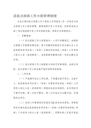 县驻点招商工作小组管理制度.docx