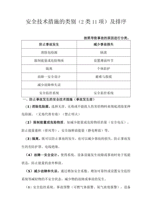 安全技术措施的类别（2类11项）及排序.docx
